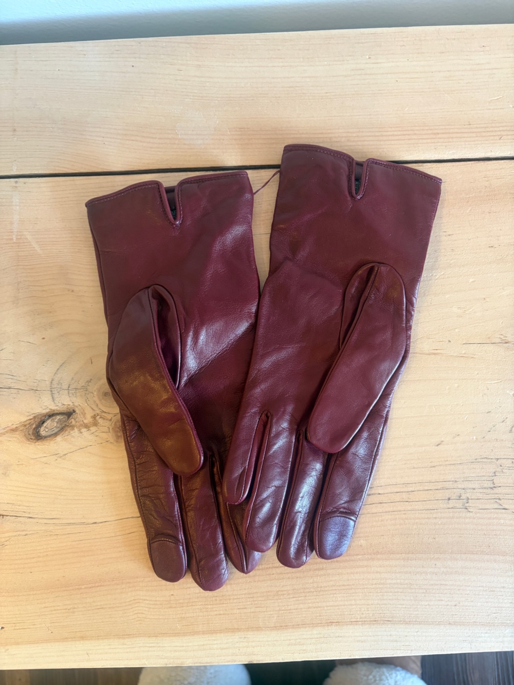 Coach Burgundy/dark red Women's leather Gloves - Picture 6 of 8